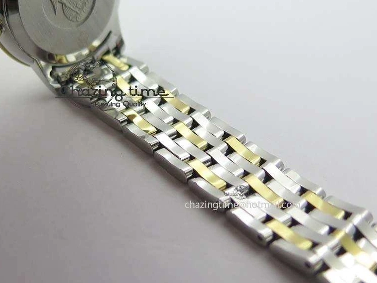 0111 De Ville 27mm SS YG Ladies MK 1:1 Best Edition White MOP Dial On SS Bracelet Ronda Quartz Sophisticated 8192